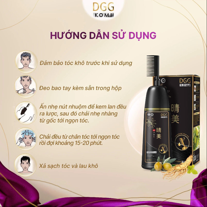 Mua Lược Nhuộm Phủ Bạc KOMI Nhật Bản Nhuộm Tóc Thảo Dược Chai 350ml Yeep #43 Mua Lược Nhuộm Phủ Bạc KOMI Nhật Bản Nhuộm Tóc Thảo Dược Chai 350ml Yeep